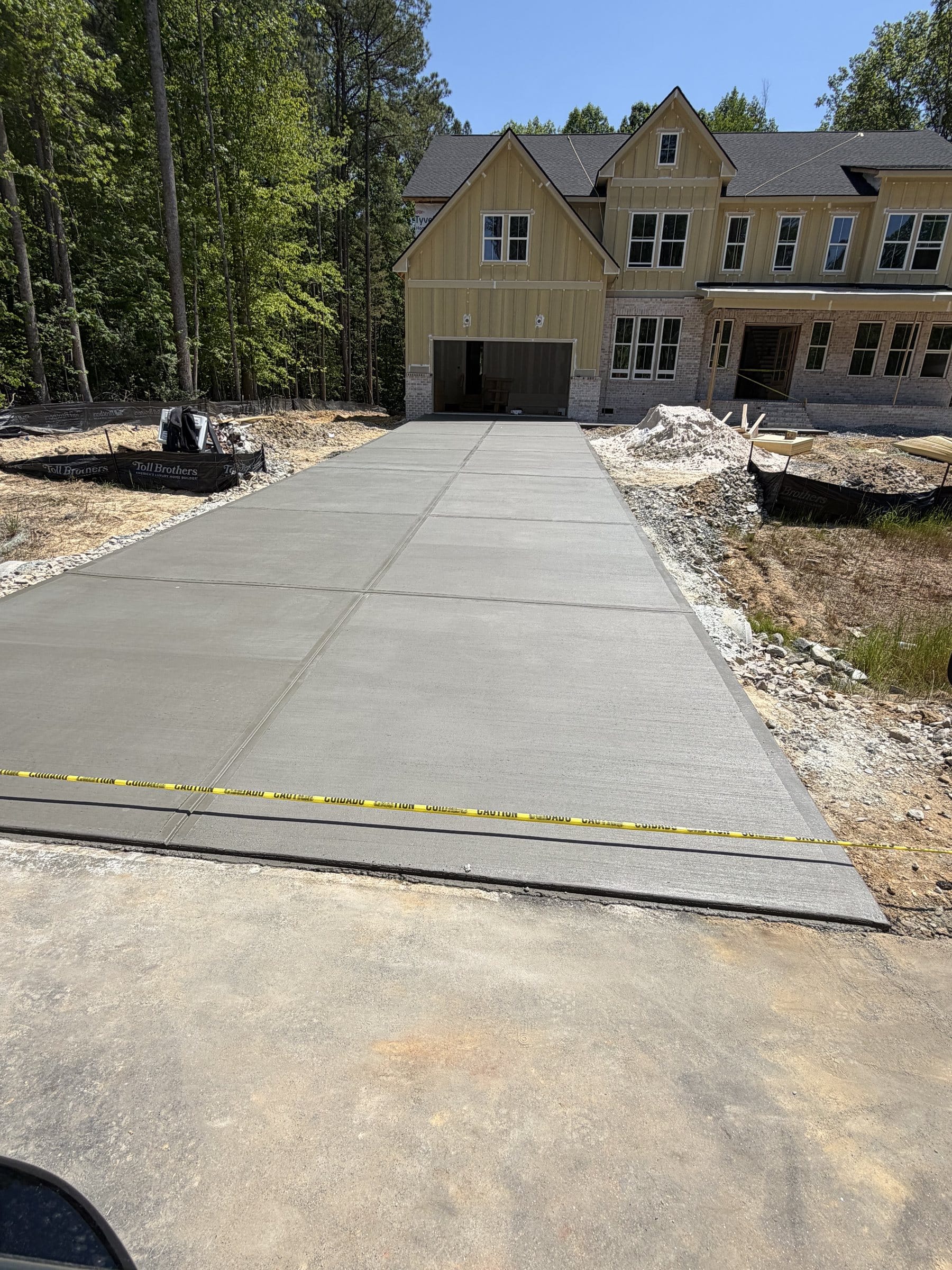 New-build driveway — after