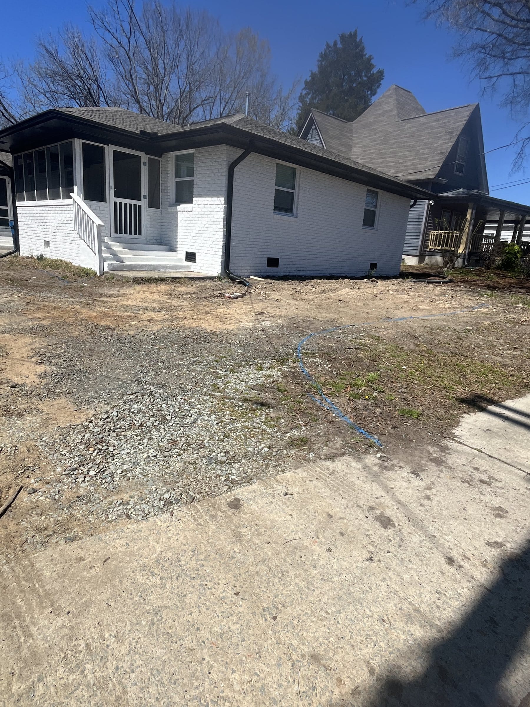 Driveway from scratch — before
