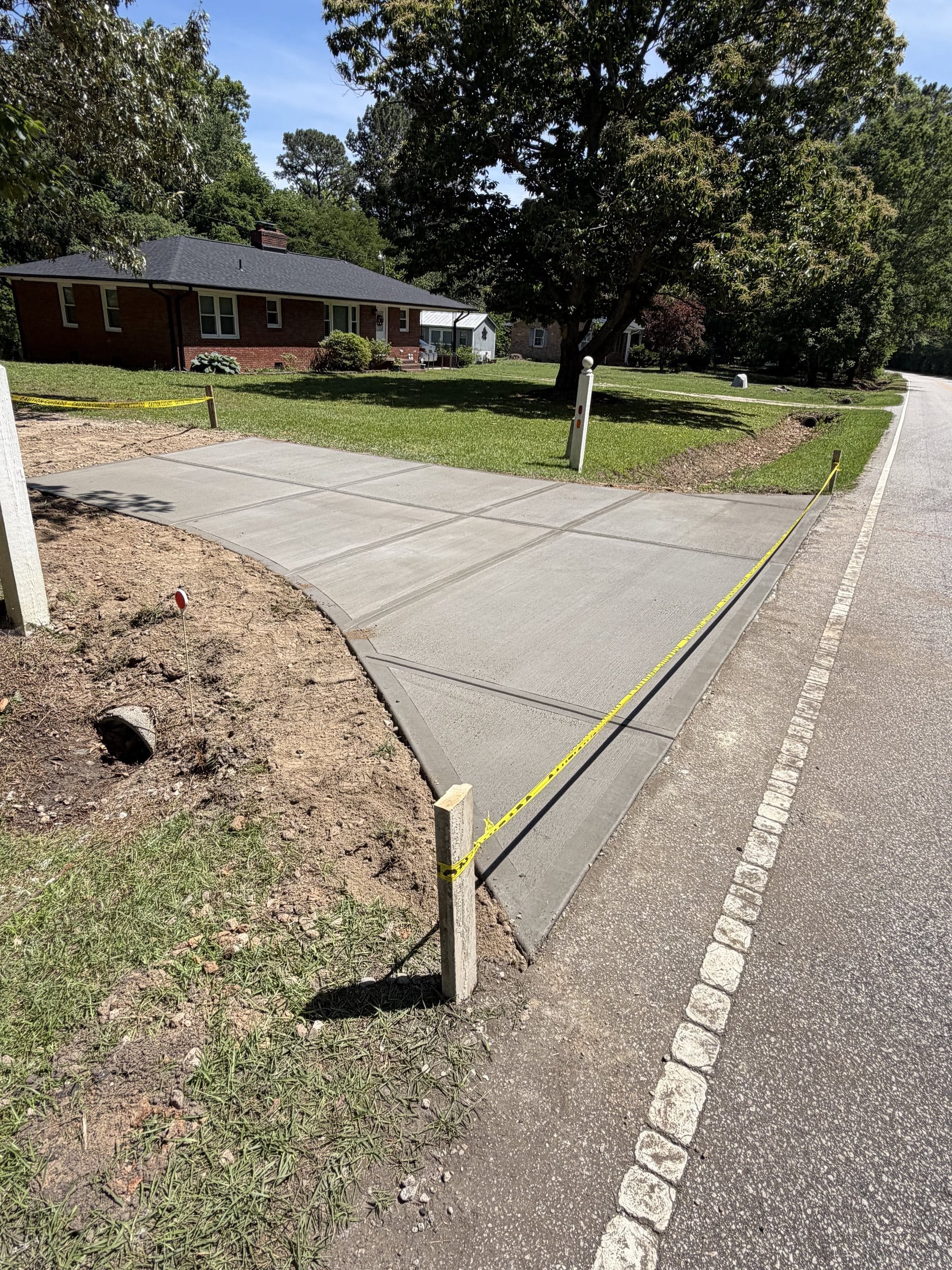 Driveway & apron in one day — after